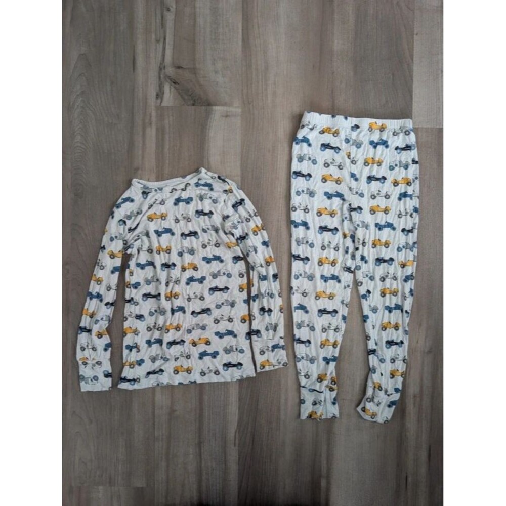 Posh Peanut Bamboo Car and Truck Pajama Set, 7Y (U1)